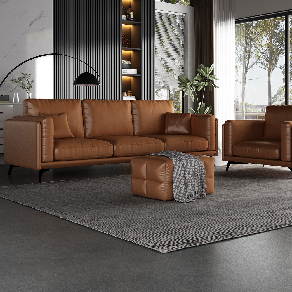 Serena İtalyan Deri Modern Koltuk Takımı