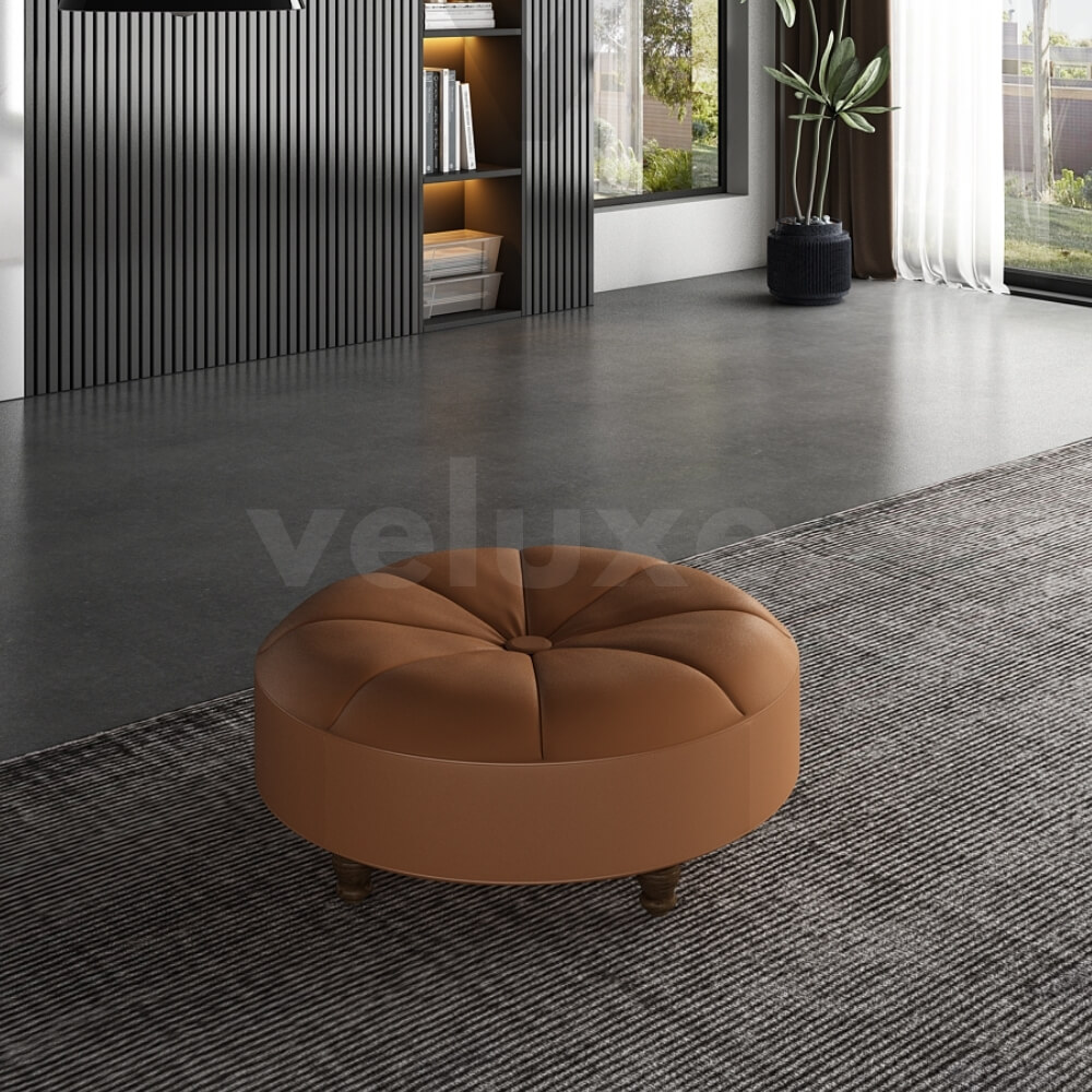 Rosa İtalyan Deri Puf